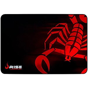 Mouse Pad Gamer Rise Mode Scorpion Red Grande Borda Costurada (420x290mm) - RG-MP-05-SR