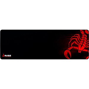 Mouse Pad Gamer Rise Mode Scorpion Red Extended Borda Costurada (900x300mm) - RG-MP-06-SR