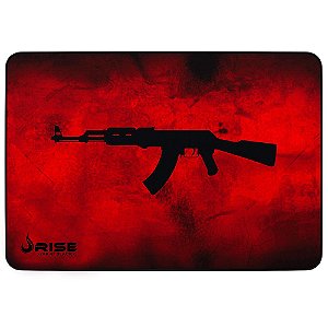Mouse Pad Gamer Rise Mode Ak47 Red Grande Borda Costurada (420x290mm) - RG-MP-05-AKR
