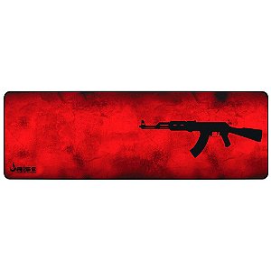 Mouse Pad Gamer Rise Mode Ak47 Red Extended Borda Costurada (900x300mm) - RG-MP-06-AKR