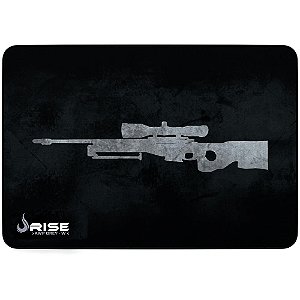 Mouse Pad Gamer Rise Mode Sniper Grey Medio Borda Costurada (290x210mm) - RG-MP-04-SNPG