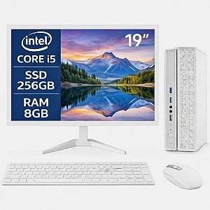 Computador MultiPc Slim Branco Completo i5 3ª Gen 8GB RAM SSD 256GB Windows 11 Pronto para Uso