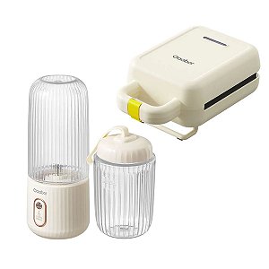 Kit Lanche Fitness Gaabor Sanduicheira Elétrica + Copo Mixer Portátil