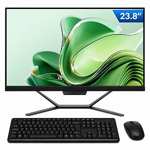 Computador ALL IN ONE Tela 23,8" Celeron N5095 RAM 16GB SSD 512GB NVMe Windows 11 + Kit Office