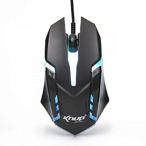 Mouse Gamer 1600dpi Branco/Preto Knup- Kp-V40