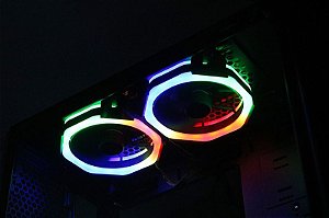 Gabinete Gamer Rise Mode Glass 04 Lateral e Frente de Vidro com 5 Fans RGB - RM-CA-04-RGB