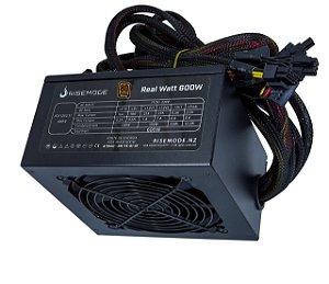 Fonte Gamer Rise Mode Atomic Series 600W 80 Plus Bronze