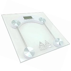Balança Corporal Digital de Vidro Quadrada - Até 180kg