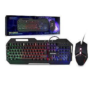 Kit Teclado + Mouse Gamer LED 2400 dpi