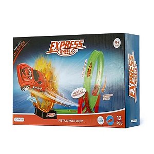 Pista Single Loop - 1 carrinho e 12 peças - BR1017