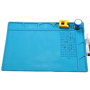 Estação De Trabalho Manta Antiestática Silicone Bancada 32 x 23 cm