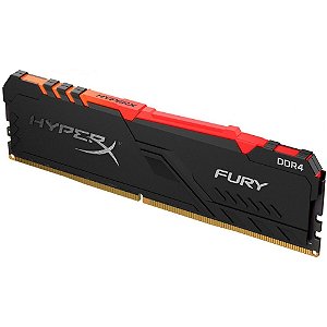 Memória Ram p/ Pc 8GB 2666MHz DDR4 CL16 HyperX Fury RGB