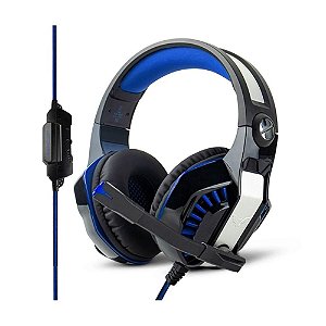 Headset Gamer com Led Azul - MultiPlataform - PS4/XBOX/PC