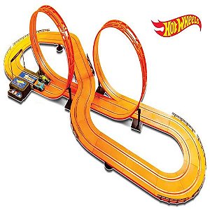 Pista Hot Wheels 632cm c/ 2 Carrinhos 2 Controles +5 anos