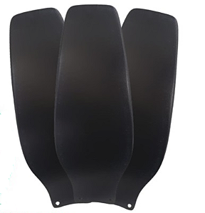 Jogo com 3 pas dupla face  Tabaco / Preto | Ventilador de teto Ventisol modelo LEGACY