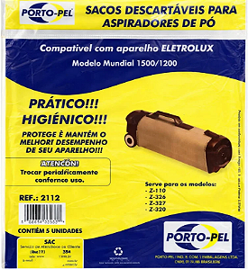 Descartavel ( 05 unidades ) Aspirador Electrolux Z110 / Z326 / Z327 / Z320