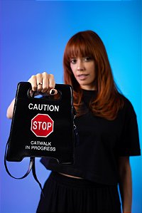 Bag Caution Black Stop