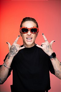 Óculos Sassy Punk Vermelho