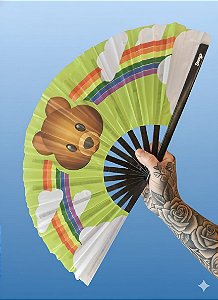 Leque Bambu Premium Orgulho Urso