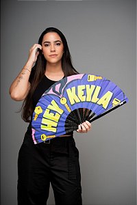 Leque Bambu Premium Hey Keyla Roxo
