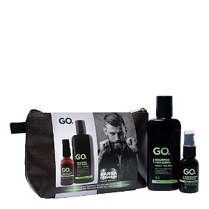 Kit Shampoo + Óleo de Barbear + Necessáire - Go Tea