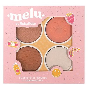 Paleta Blushes e Iluminadores Melu - Ruby Rose