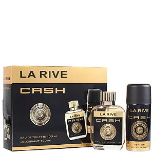 Kit Cash 100ml Desodorante 150ml Masculino EDT- La Rive
