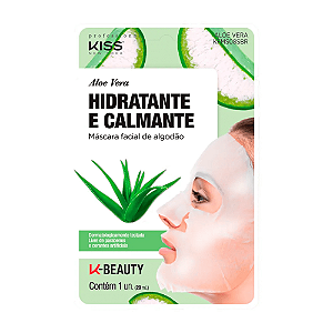 Máscara Facial de Algodão Aloe Vera 1 Unidade - Kiss NY