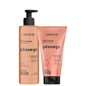 Kit Hidratante e Esfoliante Rosto Corpo Pêssego - Labotrat