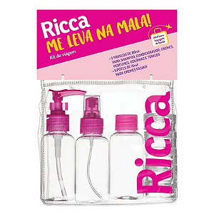 Kit 3 Frascos e 5 Potes de Viagem Mandala Color - Ricca