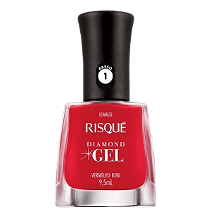 Esmalte Diamond Gel Vermelho Rubi - Risque