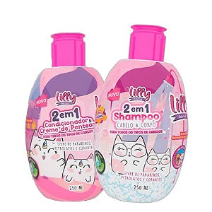 Kit Shampoo E Condicionador Feminino L105 - Lilly Cute Cat