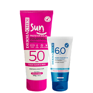 Kit Protetor solar FPS50 120g + Protetor Facial FPS60 40g - Dermachem