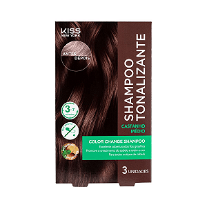 Shampoo Tonalizante Castanho Medio - Kiss NY
