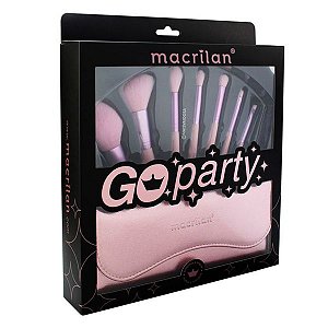 Kit Pincel Go Party 7 pç e Necessaire - Macrilan