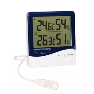 TERMOHIGROMETRO DIGITAL -10+60ºC INTERNO -50+70ºC EXTERNO 10 A 99% UMIDADE