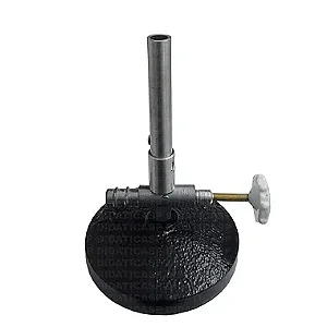 BICO DE BUNSEN COM REGISTRO E BASE PESADA 15CM