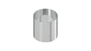 ANEL BISELADO VOLUMETRICO 100CM3 EM ACO INOX PARA SOLO (PAREDE 1,65MM)
