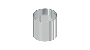 ANEL BISELADO VOLUMETRICO 100CM3 EM ACO INOX PARA SOLO (PAREDE 1,65MM)