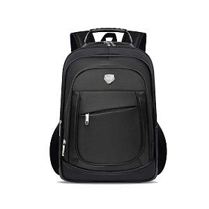 Mochila  Porta Squeeze, Notebook 15,6 Reforçada Antifurto Preta - Bazarou