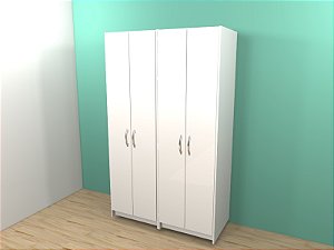 Projeto 3D Roupeiro - Guarda Roupas Planejado em MDF Sob Medida