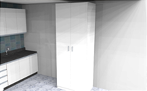 Projeto 3D online, Cozinha, Gabinete, Armário planejado em MDF Sob Medida