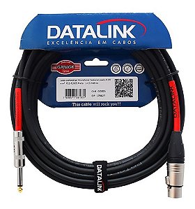 Cabo para Microfone 07 metros XLR(f)-P10 Datalink Garage