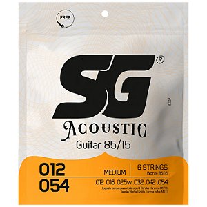 Jogo De Cordas para Violão Aço 012 SG Bronze