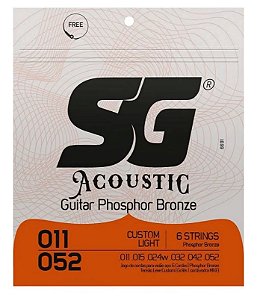 Jogo De Cordas Violao Aço 011 SG Fosforo Bronze