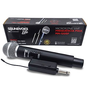 Microfone Sem Fio c/bateria Recarregável Soundvoice MM-120SF
