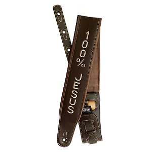 Correia para Violão Guitarra Baixo Basso - 100% Jesus Marron