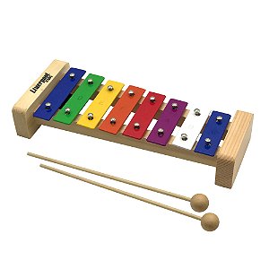 Metalofone Xilofone Infantil Liverpool Colorido com 8 Notas