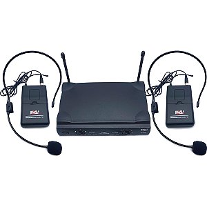 Microfone Sem fio Duplo Headset JWL U-585HH UHF