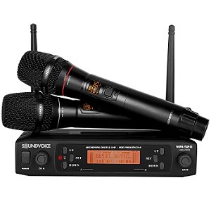 Microfone sem fio profissional c/bateria Soundvoice MM-520SF